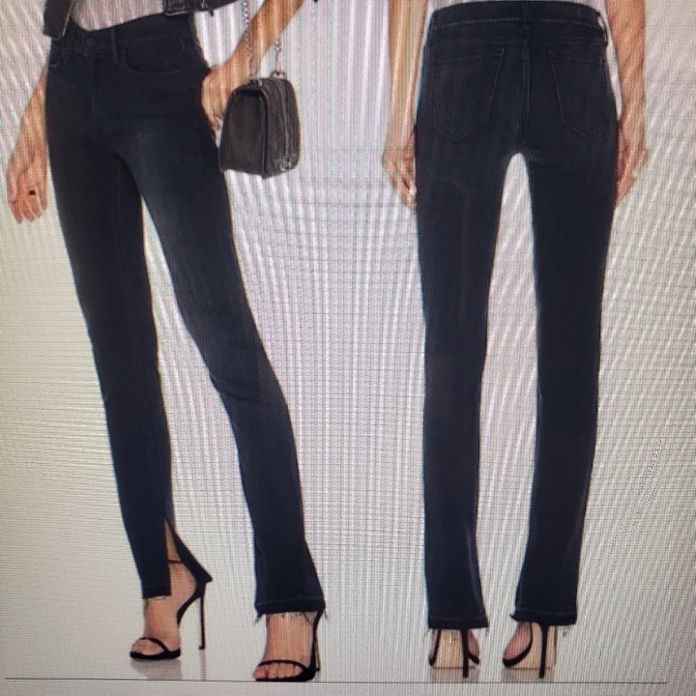 MOTHER Denim Dark Wash,The Rascal,Slit Undone Ankle Hem,Storm Clouds,Size 27.